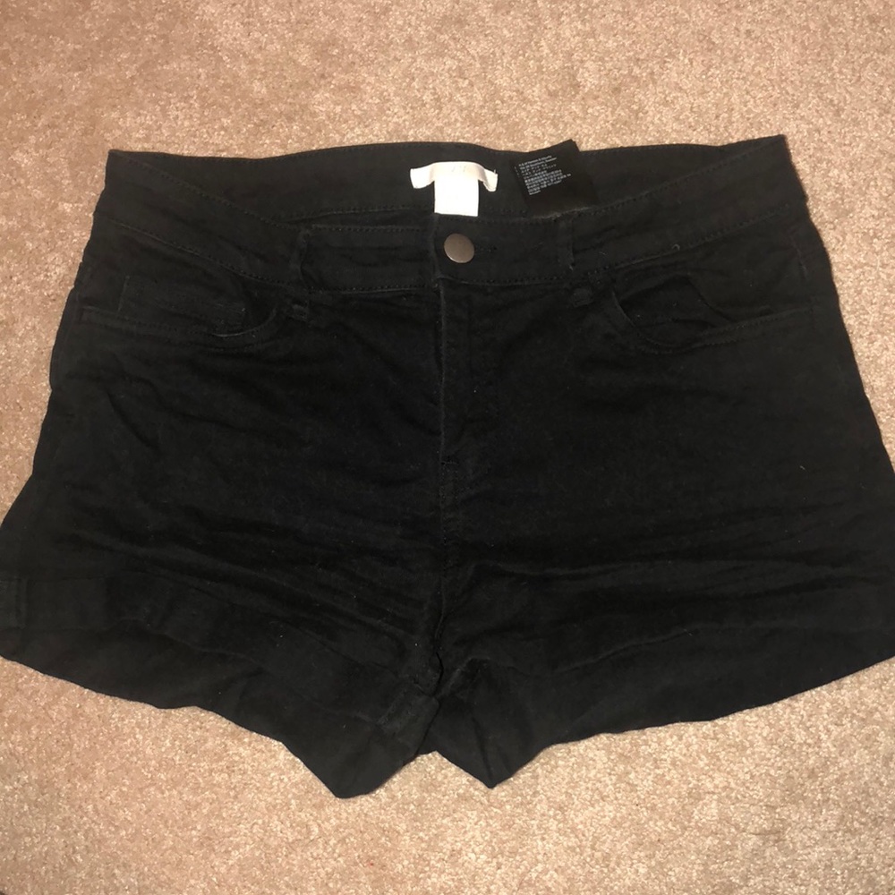 black shorts